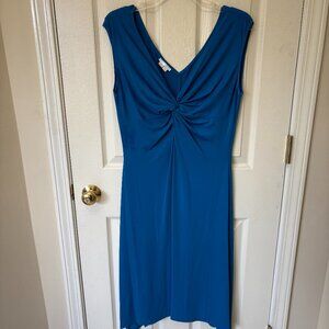 London Times Blue Knot Front Dress